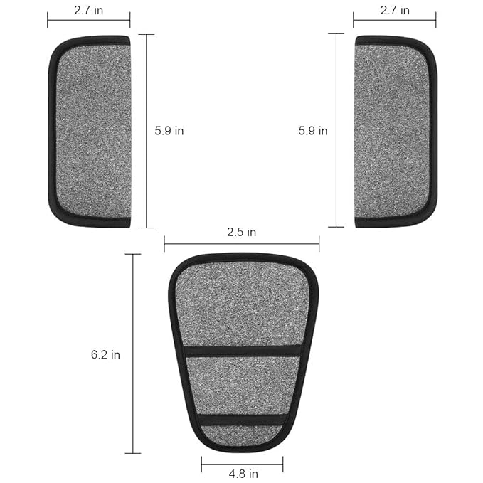 Accmor Car Seat Straps Shoulder Pads Suit for Baby Kids, Car Seat Strap Covers, Hip Support, Car Seat Strap Pads, Soft Seat Belt Covers for All Car Seats, Pushchair, Stroller, Grey
