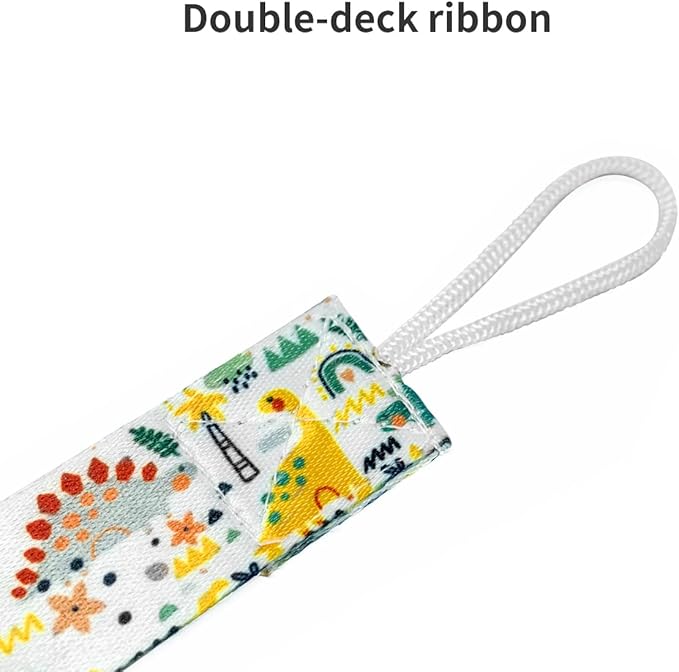 PandaEar Baby Pacifier Clips, 6 Pack Universal Holder Leash for Boys and Girls, Teething Toys Teethers