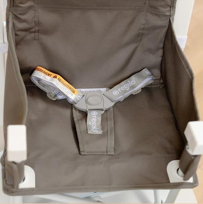 Regalo My Chair 2-in-1 Baby High Chair & Portable Travel Booster Seat, High Chair for Babies & Toddlers, Booster Seat for Kitchen Chair, Oversized Tray with Cup Holder, Gray