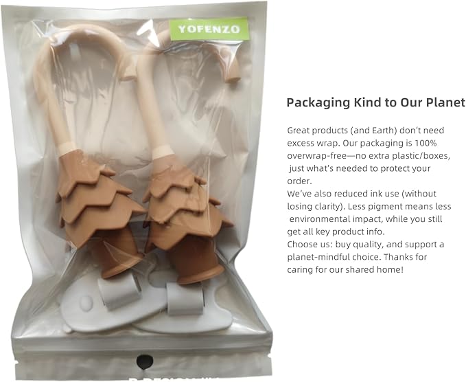YOFENZO Christmas Tree Hanging Silicone Door Pinch Guard and Anti Door Slam Stopper,Child Safety Finger Pinch Guard,Baby Proofing Doors to Keep Door Open Stop Door from Slamming(2 PCS Khaki)