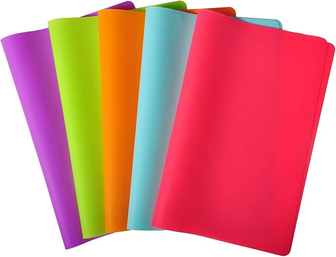 Placemats for Kids, Silicone Placemat for Dining Kitchen Table, Waterproof Dining Mat for Kids Baby Toddler, Reusable, Easy to Clean (5 Pack) Multicolor