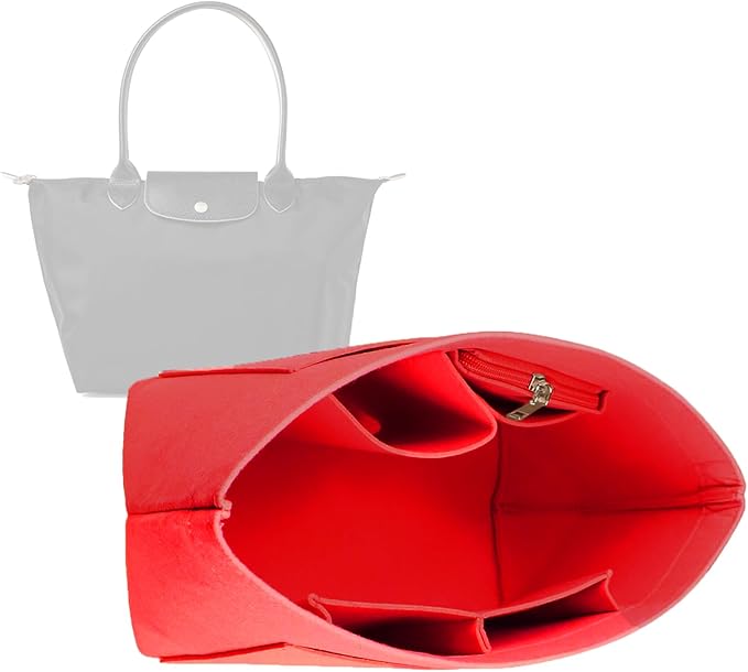 Lckaey bag Organizer Insert for Le Pliage Neo Handbags Insert Organizer1012crimson-M