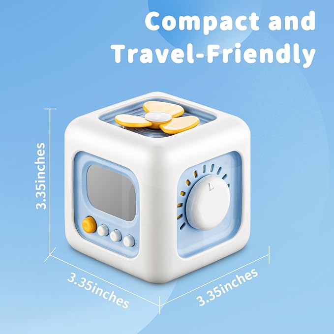 Busy Cube Toy for 1 Year Old, Montessori for 1+ Year Old, Travel Toys for Toddlers 1-3, Learning Fine Motor Skills| Birthday Gifts for 12 Months