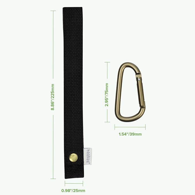 haakaa Baby Stroller Hooks for Bags丨Universal Stroller Clips and Hooks, Non-Slip with One-Hand Opening, Multipurpose Stroller Straps for Diaper Bags, Backpacks, Bikes & Shopping Carts - Black, 2 Pack