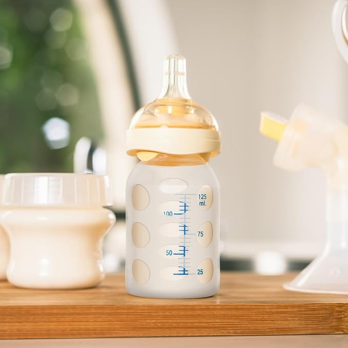 8 Pcs Milk Bottle Sleeves Pigeon Supplies Silicone Bottle Cover Feeding Glass Covers Glass Sleeves Nursery Feeding Baby White Anti-Fall