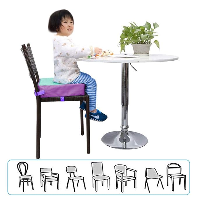 Dining Chair Heightening Cushion Portable Dismountable Adjustable Highchair Booster for Baby Toddler Kids Infant Washable Thick Chair Seat Pad Mat