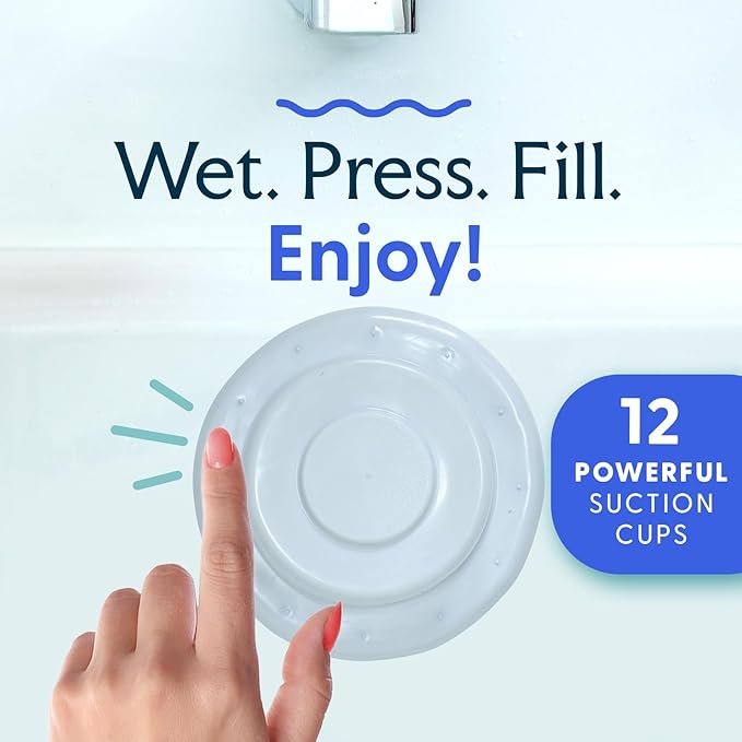 SlipX Solutions Bottomless Bath, Essential Overflow Drain Cover for Bathtub, Best Bath Accessories for Women, Adds Inches of Water to Your Tub for Deeper Soak, 4" Diameter, White