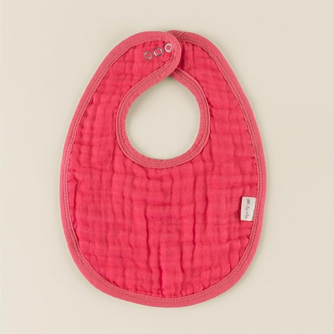 Itzy Ritzy Set of 3 Baby Bibs - Ultra-Soft Adjustable Infant & Toddler Bibs Made of Triple-Layer Cotton Muslin, Ideal for Drooling, Teething, & Eating - 3 Stylish, Coordinating Prints (Strawberry)