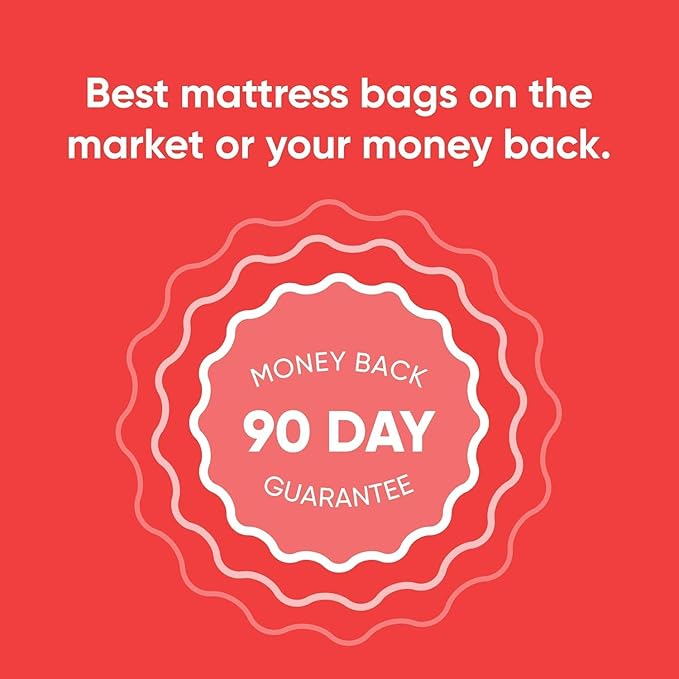 Hulsky Queen and Crib Mattress Storage Bag Bundle - Premium Quality - 4 Mil Heavy Duty Queen Mattress Bag for Moving and Storage - Waterproof, Dust proof, Tear Resistant - BPA and Phthalate free