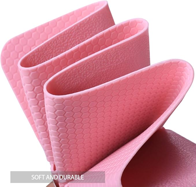 Foldable Non Slip Silicon Bath Mat Bathtub mat no Suction Cups for Textured Tub and Reglazed Tub (Chocolate, 28-inch x 14-inch)
