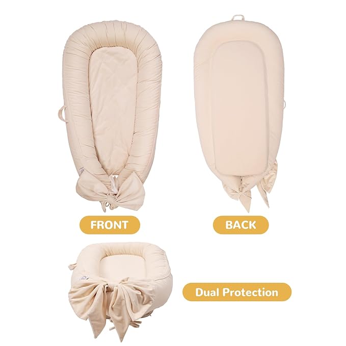 EAQ Baby Lounger, Infant Lounger for Newborn,Portable Baby Nest Cover Breathable & Soft, Newborn Essentials