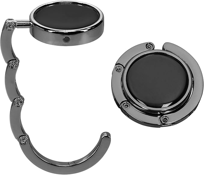 kwmobile Purse Hanger for Table (Set of 2) - Purse Hook for Table - Folding Handbag Hanger - Portable Bag Holder