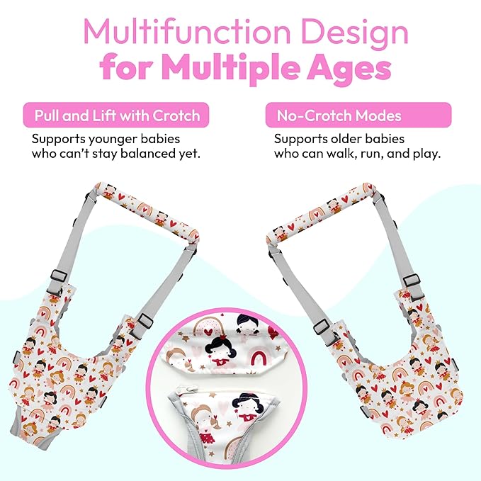 Watolt Baby Walking Harness - Handheld Kids Walker Helper - Toddler Infant Walker Harness Assistant Belt - Child Baby Walk Learning Help Support Assist Trainer Tool - for 7-24 Month Old