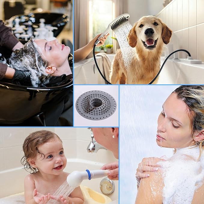 Bathtub Drain Hair Catcher, Silicone Tub Hair Catcher Drain Protector Strainer, Collapsible Shower Hair Drain Catcher Strainer for 1.48'' to 1.75'' Regular Drains, 3PCS