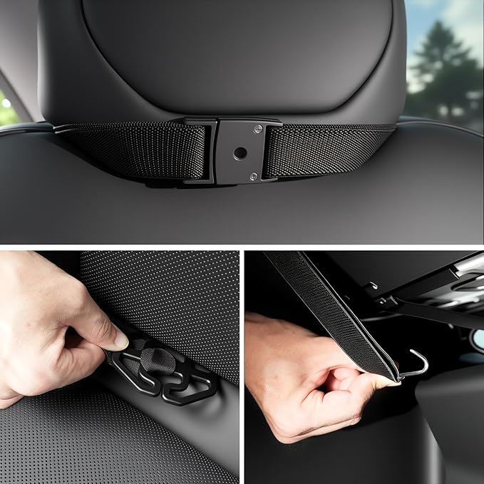 2 Pack Kick Mats Back Seat Protector,Seat Back Protector for Kids Feet Car Seat with Car Back Seat Organizer, Seat Back Protector Cover for Back of Front Seats - Protect against dirt and scuffs