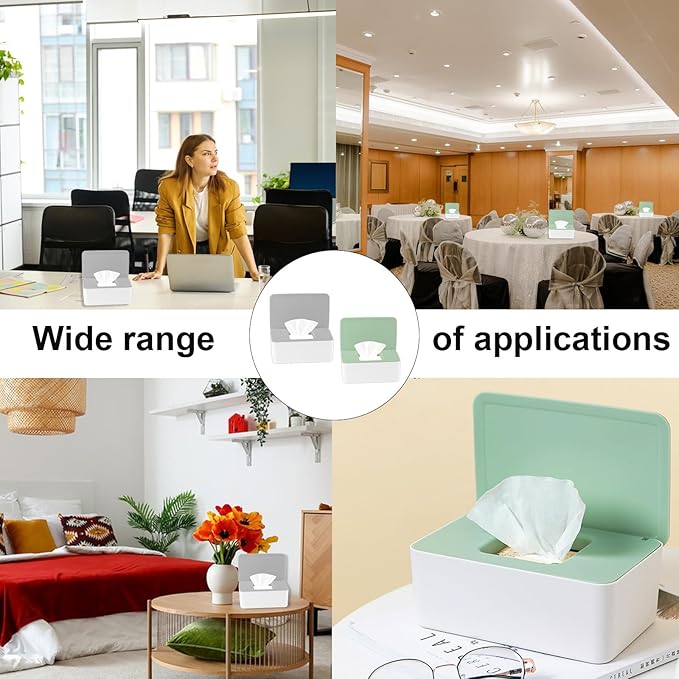 QBXMY7 1 Pcs Diaper Wipes Dispenser, Refillable Wipe Container, Wipe Container with Sealing Design Lid, Keep Wipes Fresh,Wet Wipes Cases (Green)