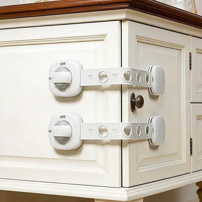 Baby Proofing Child Safety Locks 2 Pack Baby Locks for Furniture Kitchen Ovens Toilet Seats