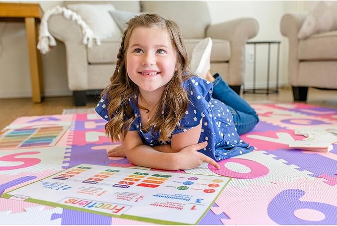 Merka 5 Pack Educational Placemat for Kids & Toddlers, Washable, Reusable, Learning Math, Addition, Subtraction, Multiplication & Division, Placemats for Dining Table,17 x 11 inches