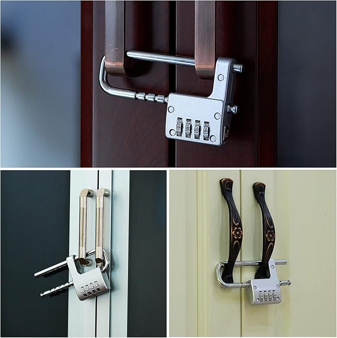 Cabinet Lock,Combination Padlock,Stainless Steel Gym Locker Lock Code Long Adjustable Shackle Lock for Outdoor, School, Gym, Sports lockers, Fences,