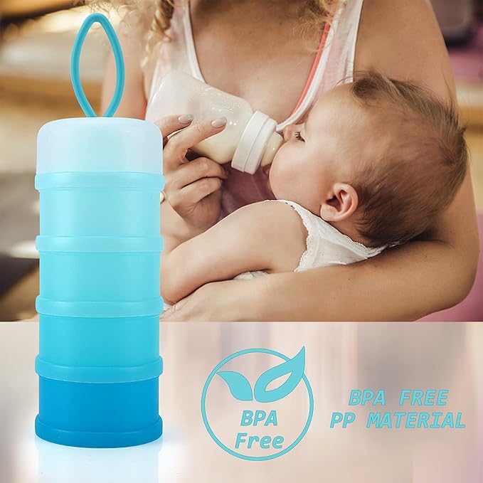 Accmor 2 Pack Baby Formula Dispenser On The Go, Stackable Formula Dispenser Formula Container to Go, Non-Spill Portable Milk Powder Kids Snack Storage Container, BPA Free