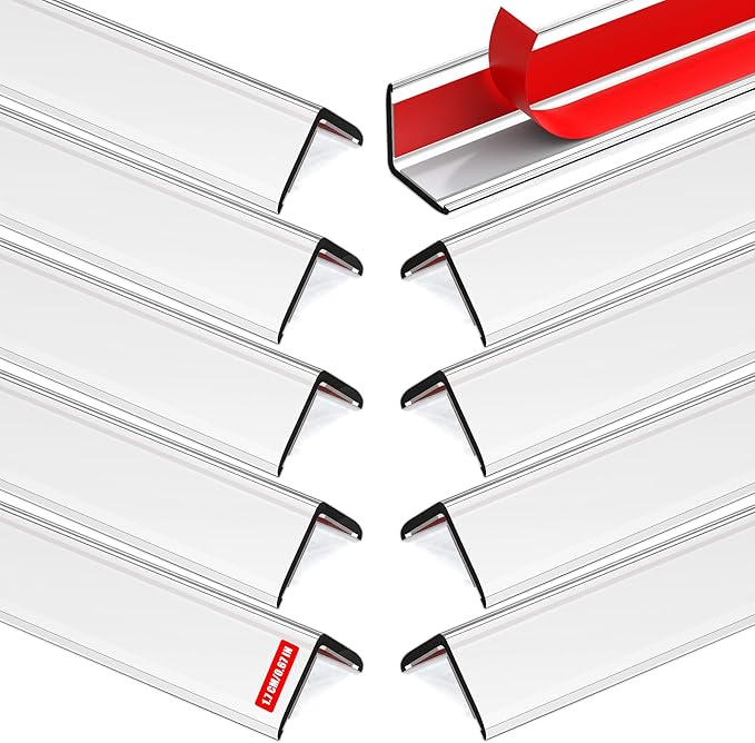 Clear Corner Protectors –Mini Self-Adhesive Baby Proofing Safety Bumpers for Walls, Furniture, Cabinets & Desks – Freely Spliced to Meet Your Needs (10PCS, 1.7x60.96cm/0.67x24in)