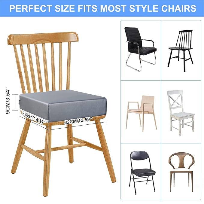 Toddler Booster Seat for Kitchen Chair Dining Table, Washable Thick Strong Support Portable Booster Chair for Toddlers Eating, Easy Cleaning Booster Seat Cushion Detachable with Adjustable Straps