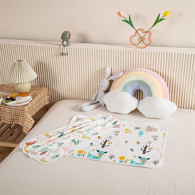 Catteyonce Baby Portable Diaper Changing Pad,Waterproof Changing Mat,Soft Comfortable,Foldable Travel Pad,Toddler Essentials Must Haves,Newborn Shower Gifts(2 Pcs 20“x27”)