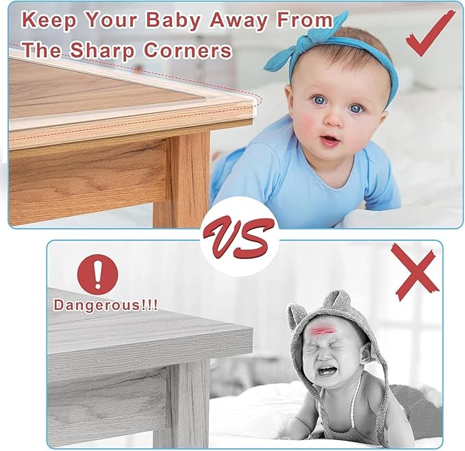 Baby Proofing13.2ft Long (0.9" Wide),Clear Corner Protectors,Soft Edge Protectors Corner Guards Furniture Corner&Edge Safety Bumpers with Upgraded Strong Adhesive for Sharp Furniture & Table Edges