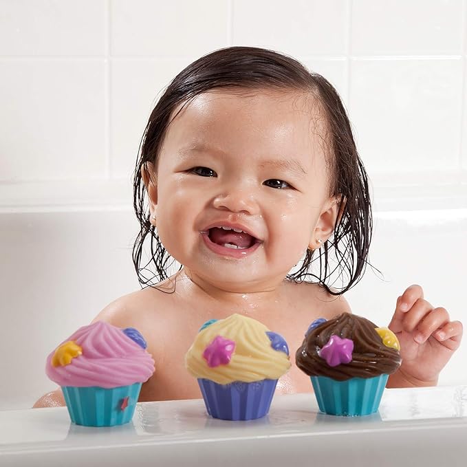 Munchkin Bath Tea and Cupcake Set Toddler Bath Toys for Kids Ages 1-3, Fun Baby Gift