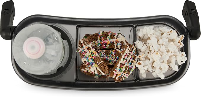 Snack Tray Fits for UPPAbaby Vista V3/Vista V2/Vista/Cruz/Cruz V2/ RumbleSeat/RumbleSeat V2, Updated Snack Tray with Two Snack Compartments & Cup Holder, Quick Attachment, Stroller Accessories