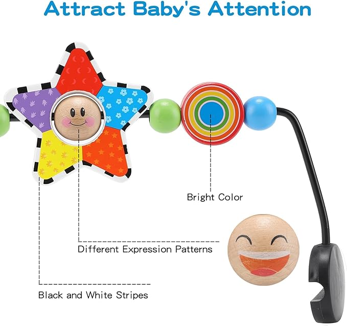 Baby Bjorn Bouncer Toy Bar, Toy for Baby Bouncer Soft & Bliss, Easy to Attach and Remove, Child-Friendly Materials, Exciting Design for Curious Babies, Pentagram