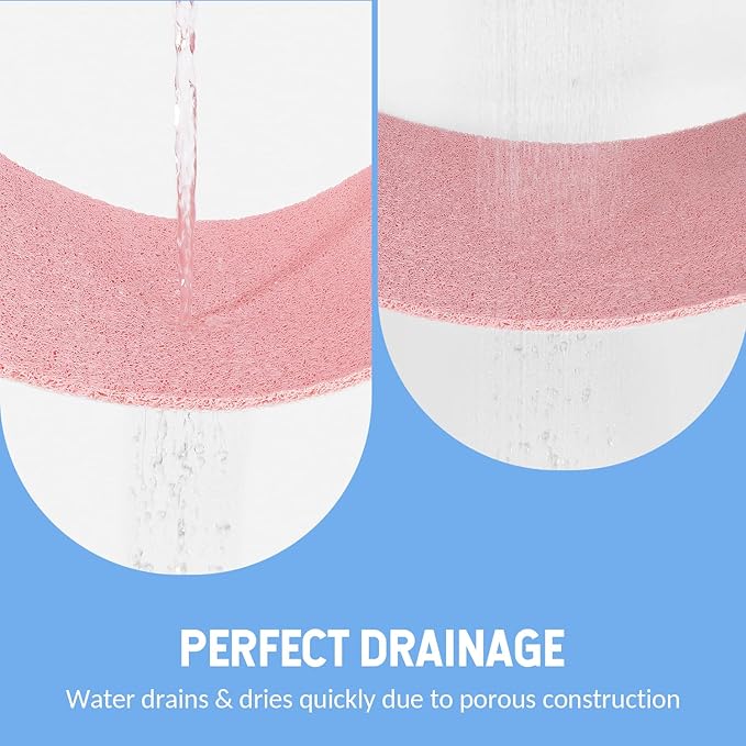 Hargiis Non-Slip Bathtub Mat, Anti Slip Shower Mat, Fast Drying Bathtub Mats, Foot Scrubber Mat, Anti Slip Mat for Tub, Floor, Bathroom, Kitchen, Home, Hotel (Pink 24"×24")