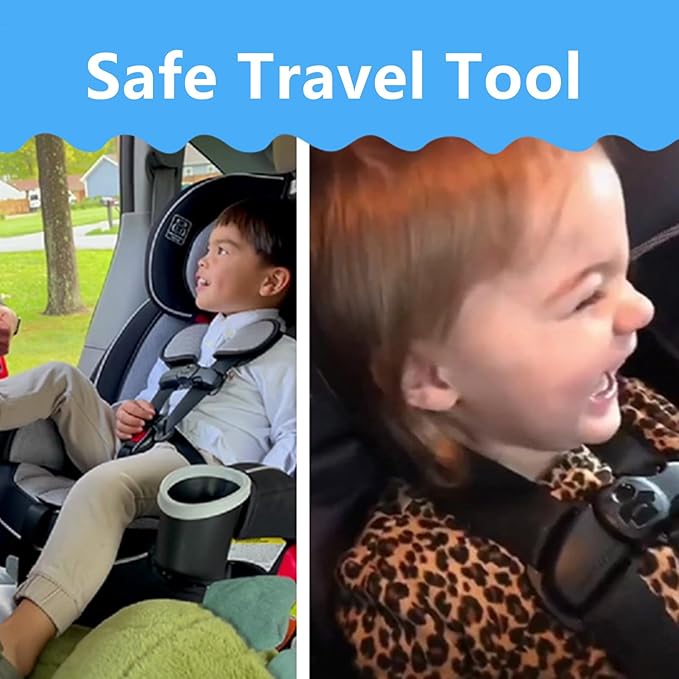 Seat Chest Harness Clip Car Seat Safety Belt Clip Buckle Lock Stroller Chest Clip Universal Replacement for Kids Trend Adjustable Guard (Black-2)