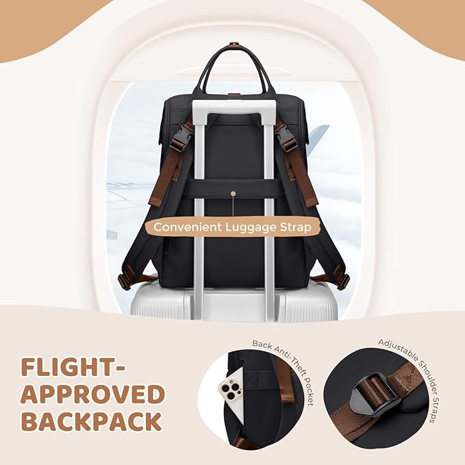 GOLF QUALITY Diaper Bag Backpack,Multi Function Water Resistant Diaper Bag With Hook,Casual Hanging diaper bag for mom,16 Inch,Black