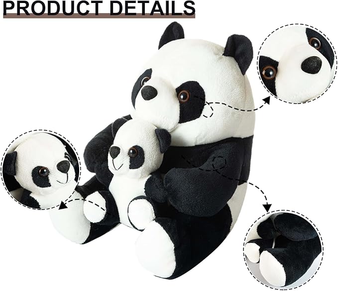 Marwood Cute Door Stopper Decorative Door Stops for Home and Office, Panda Weighted Interior Doorstop Fabric Stuffed Animal Door Stopper Floor Decorative