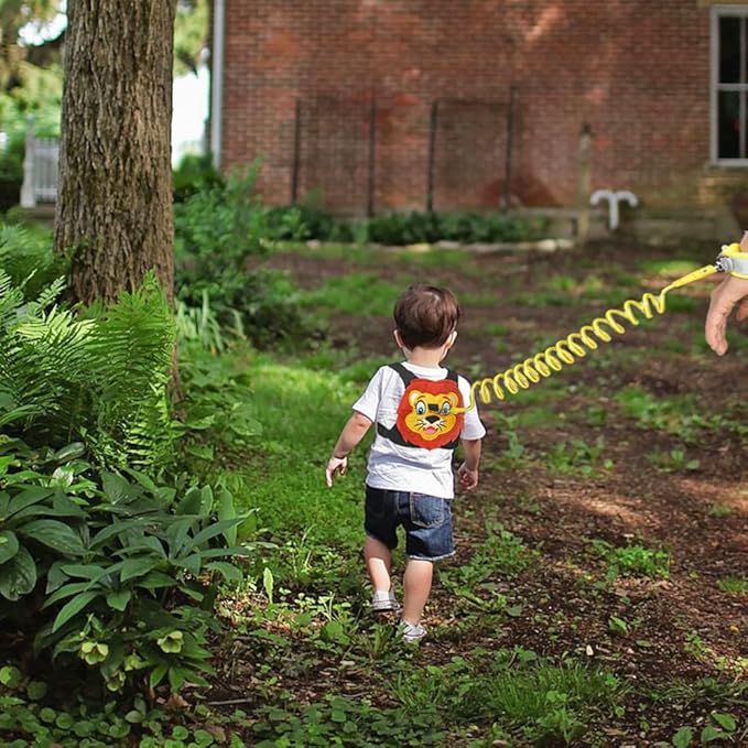 FITARTS Toddlers Leash + Anti Lost Wrist Link Child Kids Safety Harness Kids Walking Wristband Assistant Strap Belt for Boys Pink Christmas Gift (Black 2)