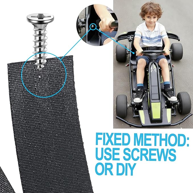 Portable Adjustable Seat Belt for Kids Ride on Power Wheels Toy Car,Baby Stroller Straps Harness Compatible with Wooden High Chair& Toddler Golf Cart (2P)