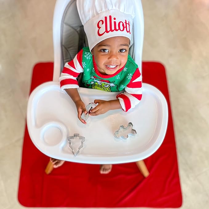 BapronBaby Minimalist Cranberry Splash Mat - Waterproof Catch-All for Under High Chairs, Floors, Tables, Playtime or Arts & Crafts - Machine Washable - 45" x 45”