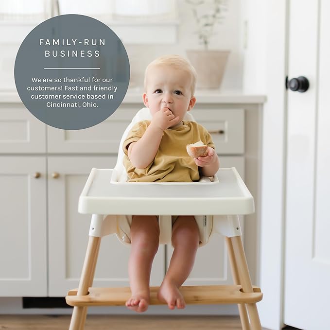Yeah Baby Goods Placemats Compatible w/Antilop High Chair (Stone Grey) - Slip-Resistant & Food-Grade Silicone High Chair Mat - Easy Clean High Chair Accessory
