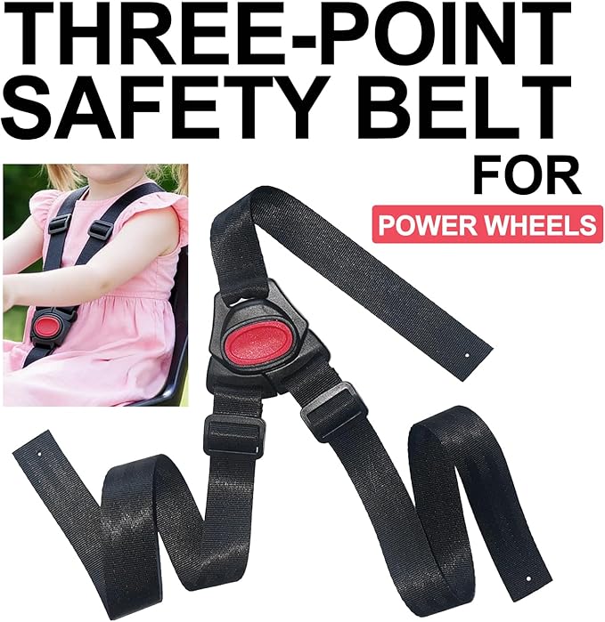 Portable Adjustable Seat Belt for Kids Ride on Power Wheels Toy Car,Baby Stroller Straps Harness Compatible with Wooden High Chair& Toddler Golf Cart (3P)