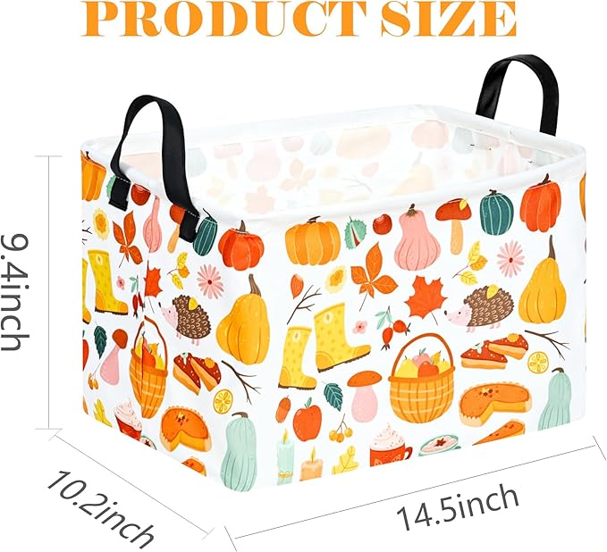 DUYIY Rectangle Gift Storage Basket Home Shelf Storage Basket Organizer Box Clothes Laundry Hamper Nursery Basket Laundry Basket with Handles