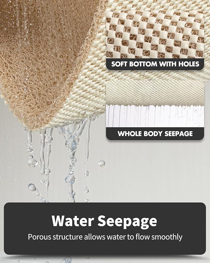 Non-Slip Bathtub Mat, 16x 24 Inch, Shower Mats for Bath Tub, PVC Loofah Bathroom Mats for Wet Areas, Quick Drying