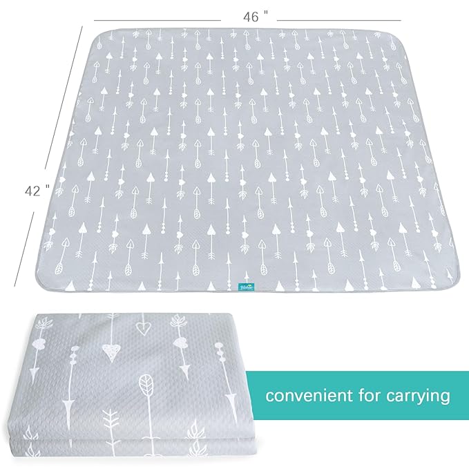 Splat Mat 2 Pack for Under High Chair & Arts & Crafts & Eating Mess, Waterproof Baby Playtime Anti-Slip High Chair Mat for Floor or Table, Reusable & Portable Splash Mat for Under High Chair 42”×46”