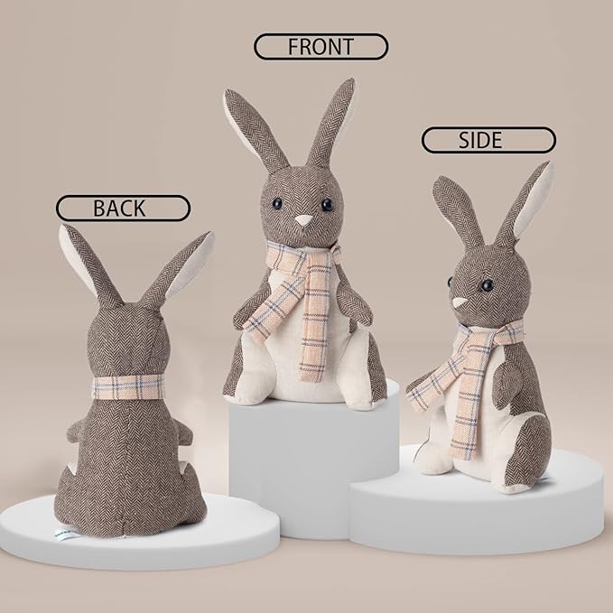 Marwood Cute Door Stopper Decorative Door Stops for Home and Office, Rabbit Weighted Interior Doorstop Fabric Stuffed Animal Door Stopper Floor Decorative