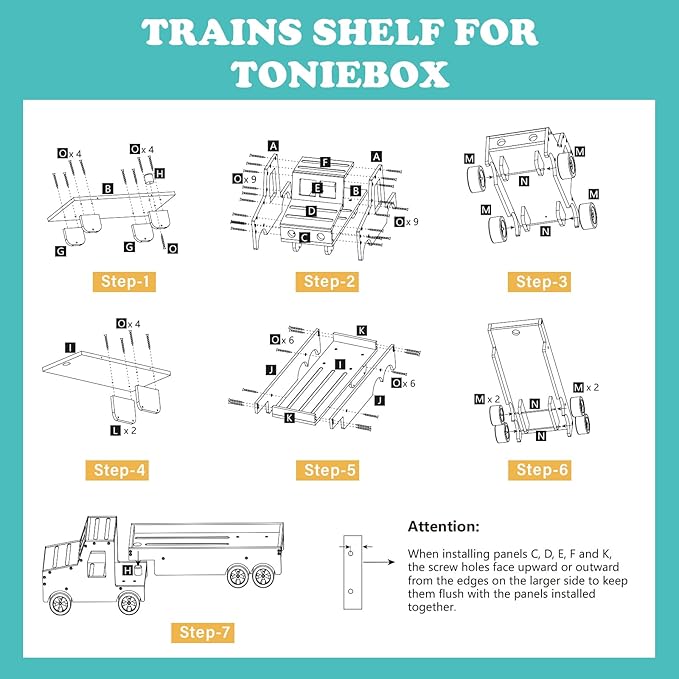 RZYLKA for Tonies Box Organizer Shelf Storage, for Tonie Shelf Magnetic, Compatible with Tonie Box 1/2 Player Tonies Figures Characters for Children, Display Collection 20~30 Characters - Truck