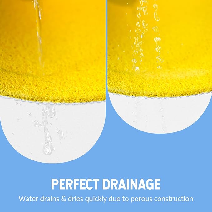 Hargiis Non-Slip Bathtub Mat, Anti Slip Shower Mat, Fast Drying Bathtub Mats, Foot Scrubber Mat, Anti Slip Mat for Tub, Floor, Bathroom, Kitchen, Home, Hotel (Yellow 40"×16")