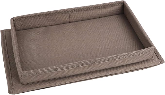 Brown Classic Functional Sofa Caddy Bedside Organizer with 8 Pockets TV Remote Holder Bed Storage Pocket Bag for Cellphone Tablet Notepad Book Magazines DVD Glasses
