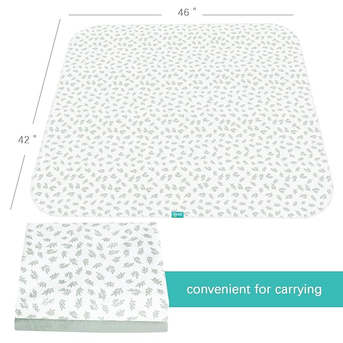 Biloban Baby Splat Mat 2 Pack for Under High Chair & Arts & Crafts & Eating Mess, 46 x 42 Inch Waterproof and Washable Spill Mat, Anti-Slip Floor Protector