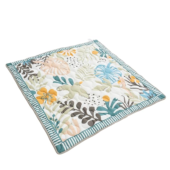 Momcozy Baby Play Mat for Floor, 59"x71" Thickened Playpen Mat, Playmate for Baby Tummy Time, Waterproof & Non-Slip, Foldable Outdoor Mat with Carrying Handle, Forest World