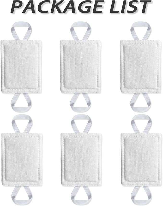 Door Latch Cover Baby Door Silencer Cushion for Slamming, Quiet Lock Cover Closer Durable Material for Light Sleeper Nursery Children - 4x3 inches, White, 6 Pieces